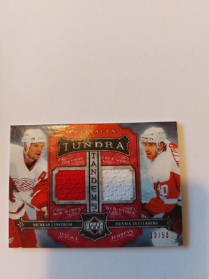 06-07 Artifacts Nicklas Lidstrom/Henrik Zetterberg Paita /50
