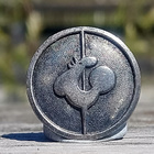 Fazer Hopeinen merkki 5 leimalla. Halkaisija - 17 mm. - pikkukuva 4