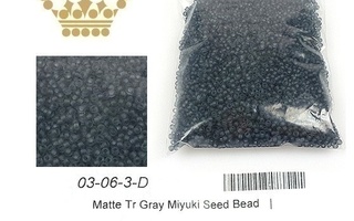 Siemenhelmiä, Transparent Matte Gray