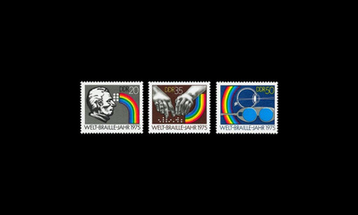 DDR 2090-2 ** Braille-vuosi, näkövammaisuus (1975)