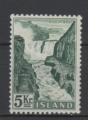 (SA0567) ICELAND, 1956 (Gull Waterfall, 5 Kr., dark green)