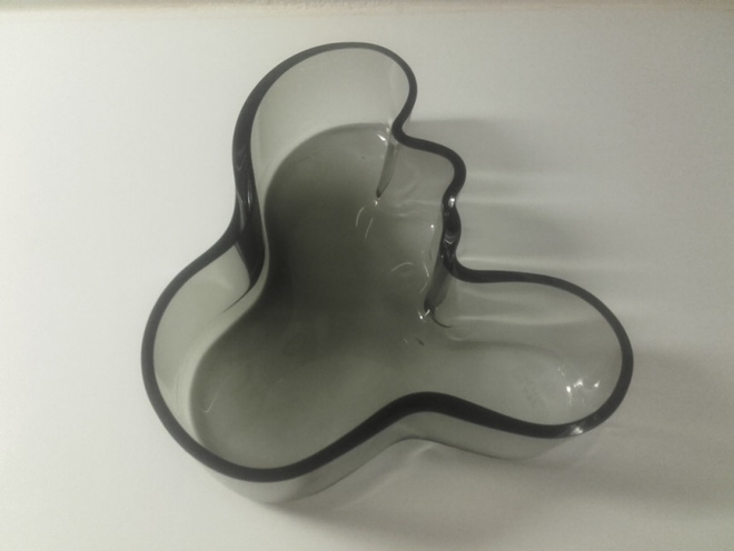 PieniAlvar Aalto vati,  savunharmaa, korkeus 55 mm numeroitu
