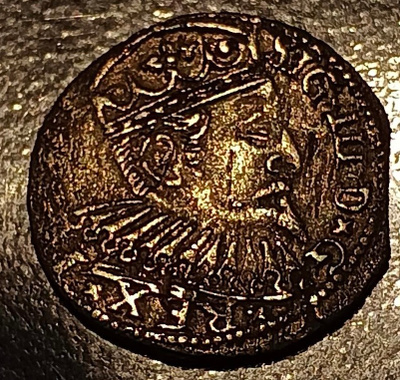 Hopearaha Sigismund II Vasa troijak 1600 v Puola lyöty Riga
