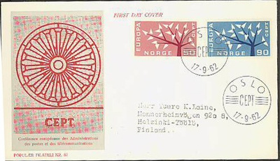 Norja Mi 476-7 (Eurooppa) FDC