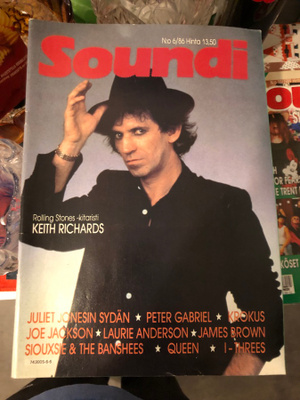 Soundi 6-1986: Keith Richards, Queen, Krokus..