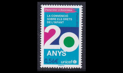 Andorra Fr 709 ** YK:n lasten oikeudet 20v (2010)