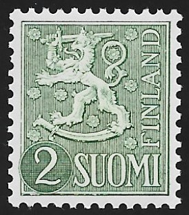 1954 M-54 Leijona 2 mk oliivinvihreä ** Lape 427 b