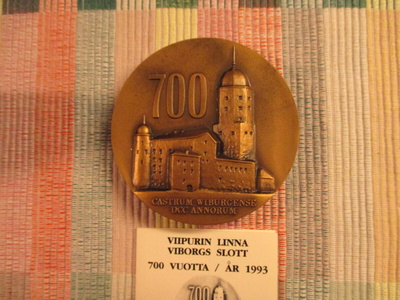 Viipurin Linna 700-vuotta mitali 1993.