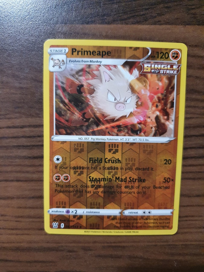 Pokemon Primeape 067/163 Reverse holo Rare