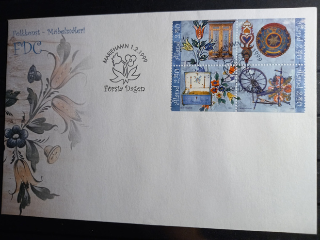 ÅLAND EPK FDC 2/1999: Kansantaide, huonekalut vihko