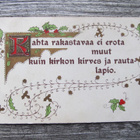 MIETELAUSE...vanha kortti, "Kahta rakastavaa ei erota....". - pikkukuva 1