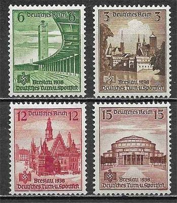 Deutches Reich Michel n:o 665-68 *