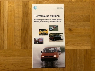 Esite Volkswagen Turvallisuus pakettiautot 1992. VW