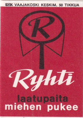 Ryhti, laatupaita miehen pukee , s71