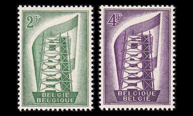 Belgia 1043-4 ** Europa (1956)