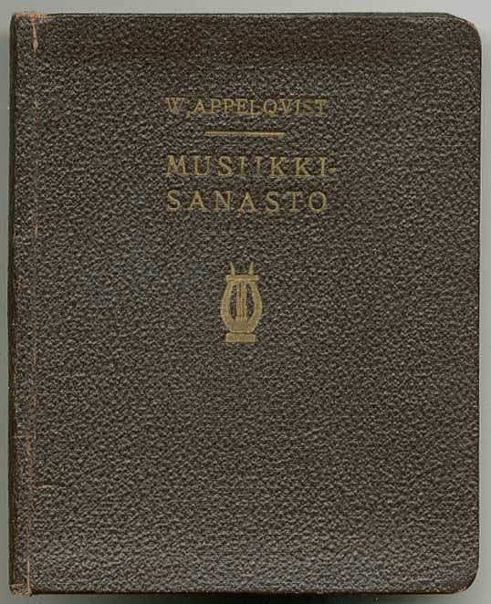Walter Appelqvist (toim.): Musiikkisanasto (1.p.)