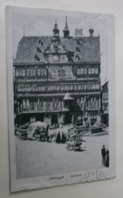 Tübingen, Raatihuone, vanha mv pk, p. 1924 Suomeen