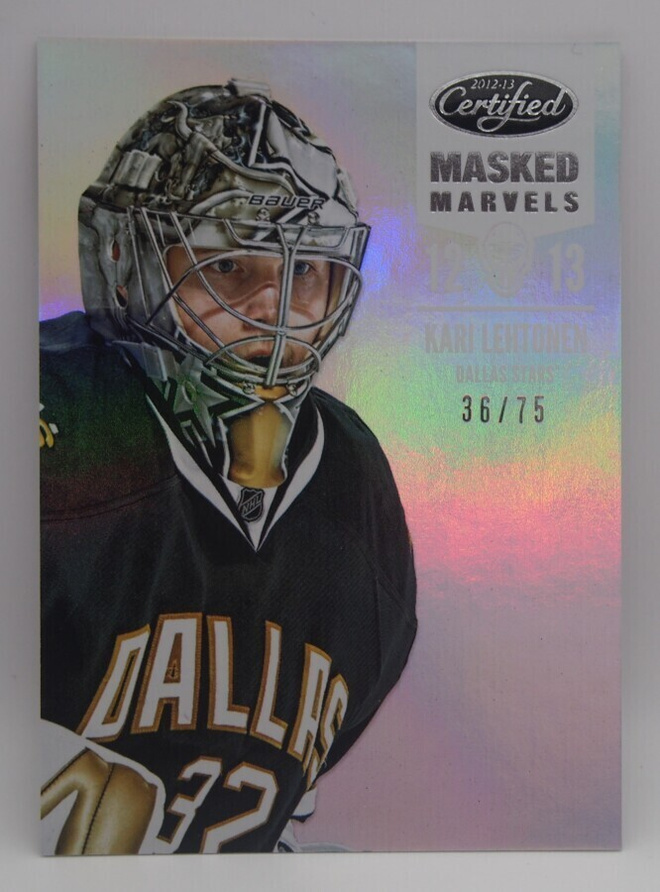 2012-13 Certified Hot box Masked marvels Kari lehtonen /75