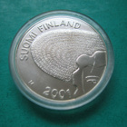 100 mk hopea juhlaraha Aino Ackte - 2001 - pikkukuva 2