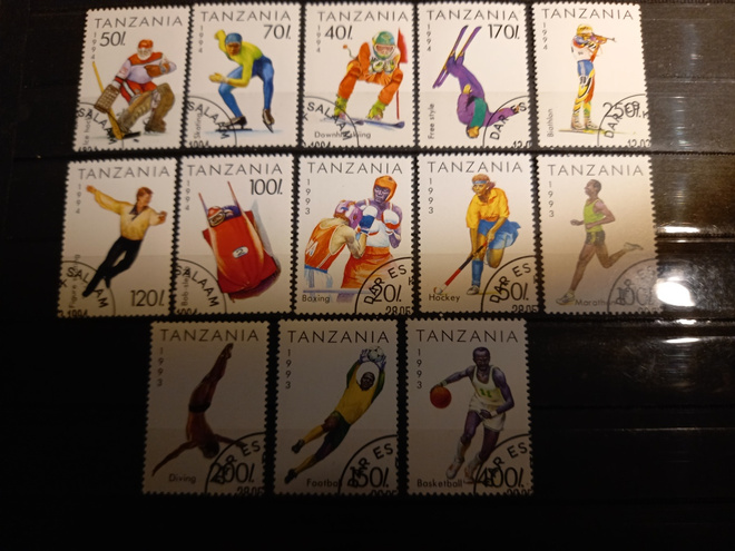 URHEILUAIHETTA 2 sarjaa TANSANIA 1993 & 1994 o