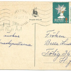 Tub Joulumerkki 1957 Enkeli III kortilla - pikkukuva 1