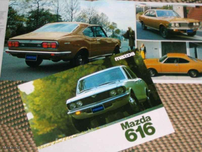 1977 Mazda 616 Capella esite - KUIN UUSI - suomalainen