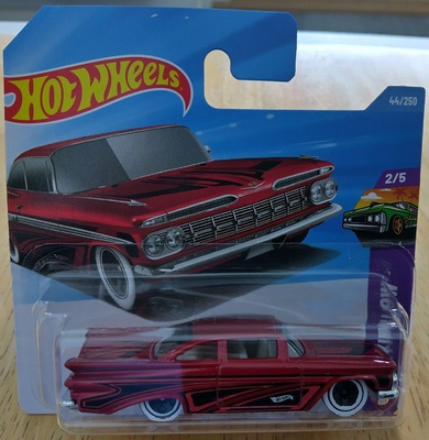 Chevrolet Impala Hardtop 2 door Red 1959 Hot Wheels 1:64