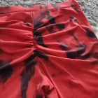 Puna-mustat Trikoot / Leggingsit / Leggings - koko L - pikkukuva 2