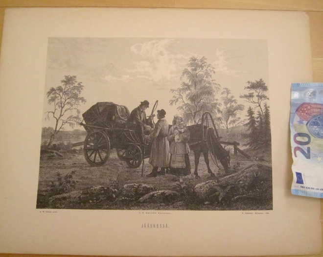 VANHA Gravyyri Ekman Jääski Karjala 1886 Edlund Tilgmann ISO