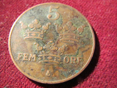 5 öre 1938 Ruotsi-Sweden