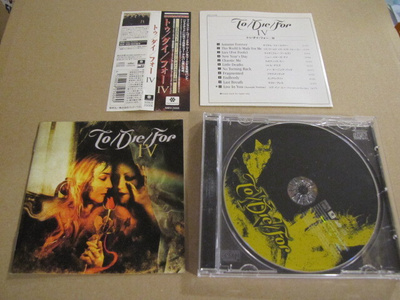 TO/DIE/FOR IV cd japani 2005 obi bonusbiisi liite