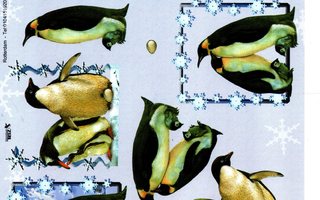 Pingviinit 3D kuvat (A4)