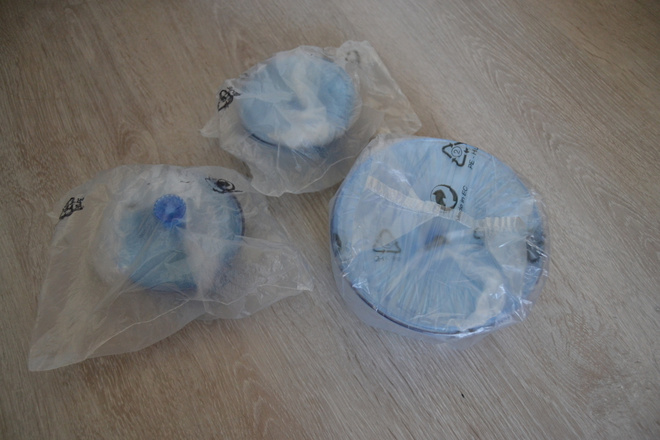 Tupperware läpikuultavat siniset astiat 600m ja 2kpl 160ml