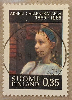1965 0,35mk A.Gallen-Kallela: Nappiloisto H:ki 29.4.65(1188)