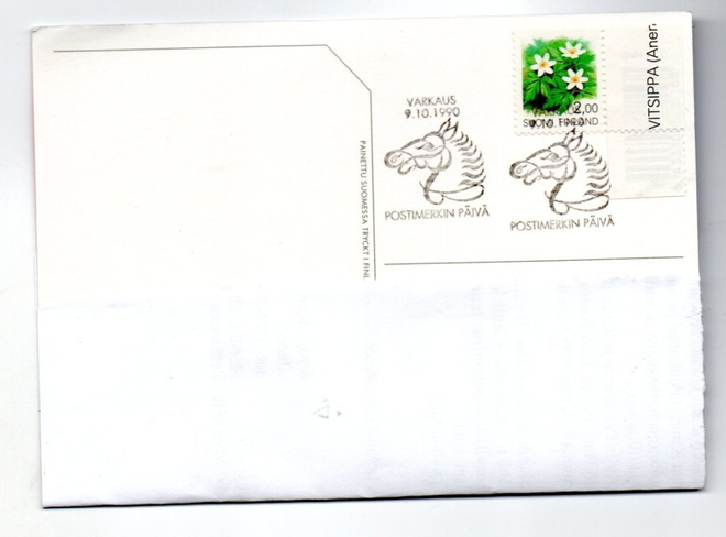 Varkaus: Postimerkin päivä  (erikoisleima 9.10.1990)