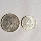 Ranska 5 Fr 1960 Hopea ja 1 Fr 1916 Hopea - pikkukuva 3