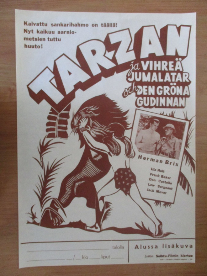 ELOKUVAJULISTE - TARZAN JA VIHREÄ JUMALATAR