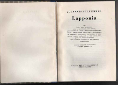 Schefferus, Johannes: Lapponia, Lapin tutkimusseura 1963, K3