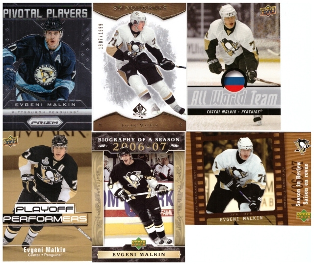 6 x EVGENI MALKIN Pittsburgh Penguins Erikois Kortteja