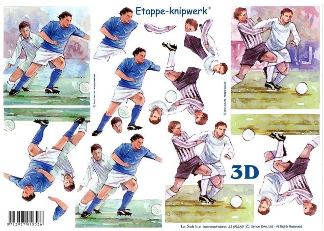 3D KUVA °"JALKAPALLOILIJAT°" /Etappe-Knipwerk