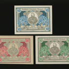 Itävalta Notgeld 10, 20, 50 Heller, Pramet 1920 - pikkukuva 1