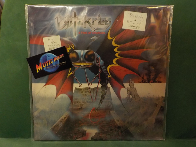 BLITZKRIEG - A TIME OF CHANGES M-/EX+ 1ST UK -85 PRESS LP