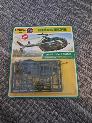 Airfix MB BÖ 105C helikopteri. blisterpakkaus 70 luvulta