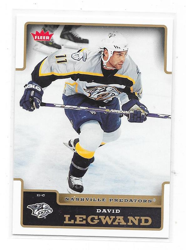 2006-07 Fleer #112 David Legwand Nashville Predators