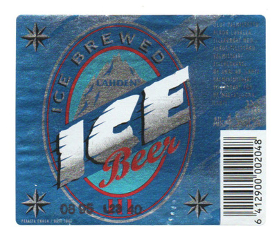 Lahden ICE BEER III OLUT Etiketti