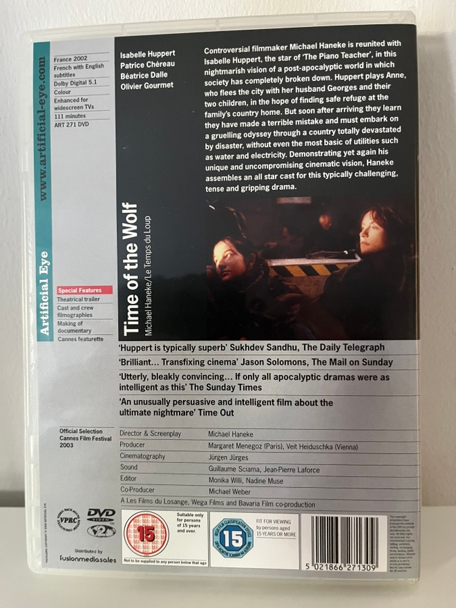 Time of the wolf (Artificial Eye, R2 dvd)