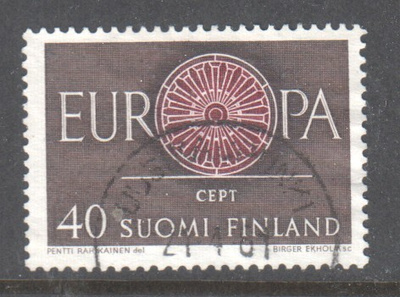 1960 Europa Cept 40 mk loistoleimalla