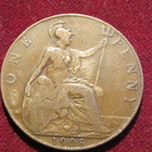 1 penny 1908 Iso-Britannia-Great Britain - pikkukuva 2