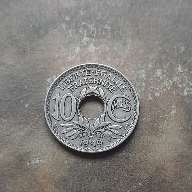 Ranska 10 centimes 1919