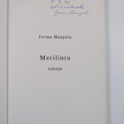 Jorma Haapala : Merilintu : runoja (signeerattu, tekijän ... - pikkukuva 3